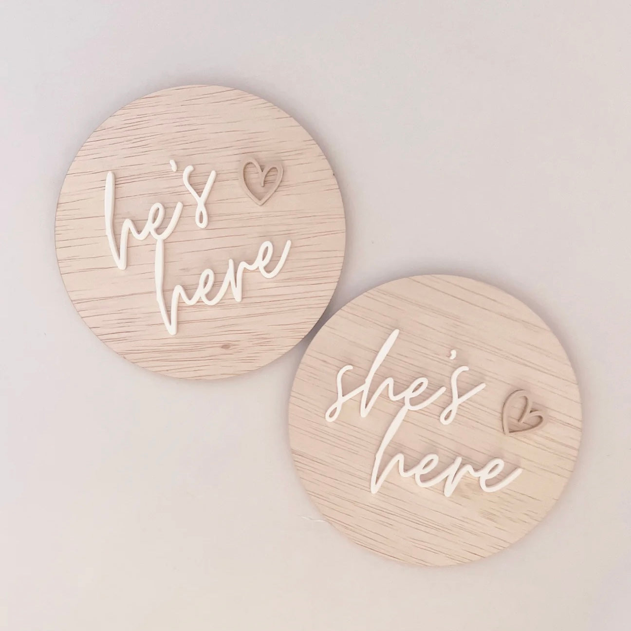 Double Sided Birth Announcement Plaque - Neutral