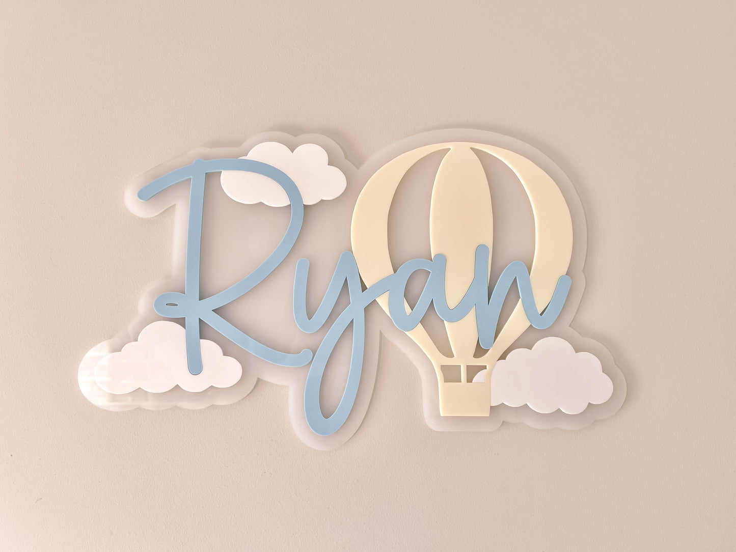 Name Plaque, Double Layer - Hot Air Balloon Collection