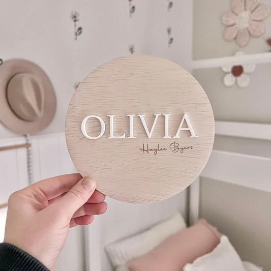 Baby Name Announcement Plaque