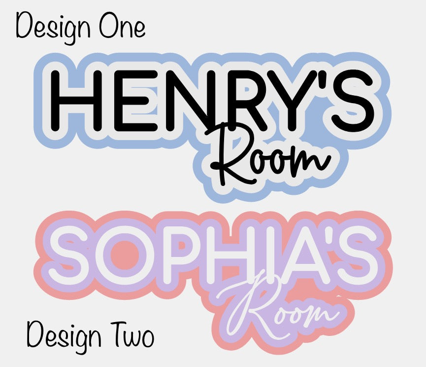 Bedroom Door Sign, Triple Layer