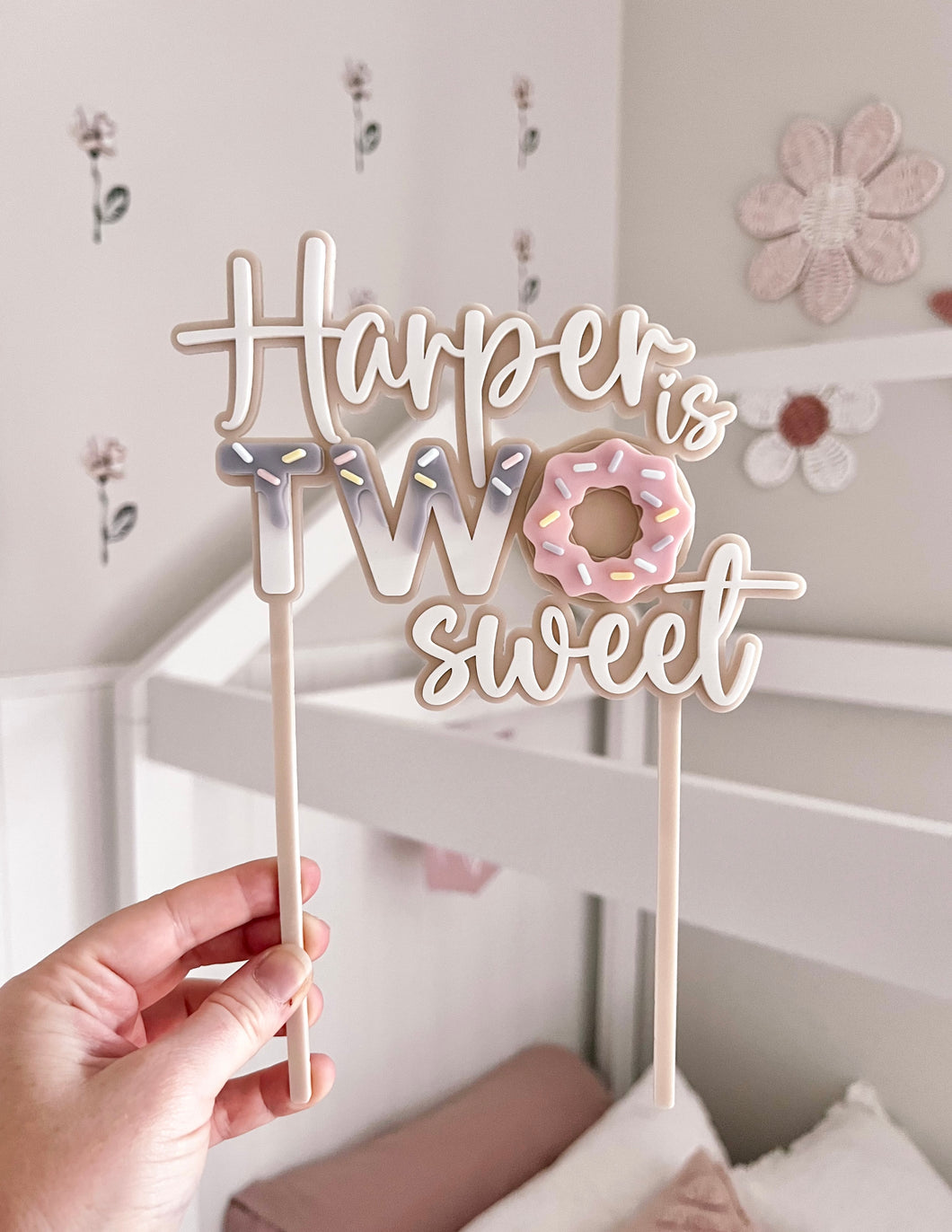 Cake Topper - TWO Sweet Donut