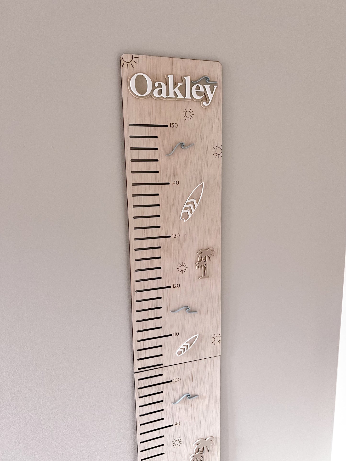 Wooden Height Chart - Surf and Sun Collection