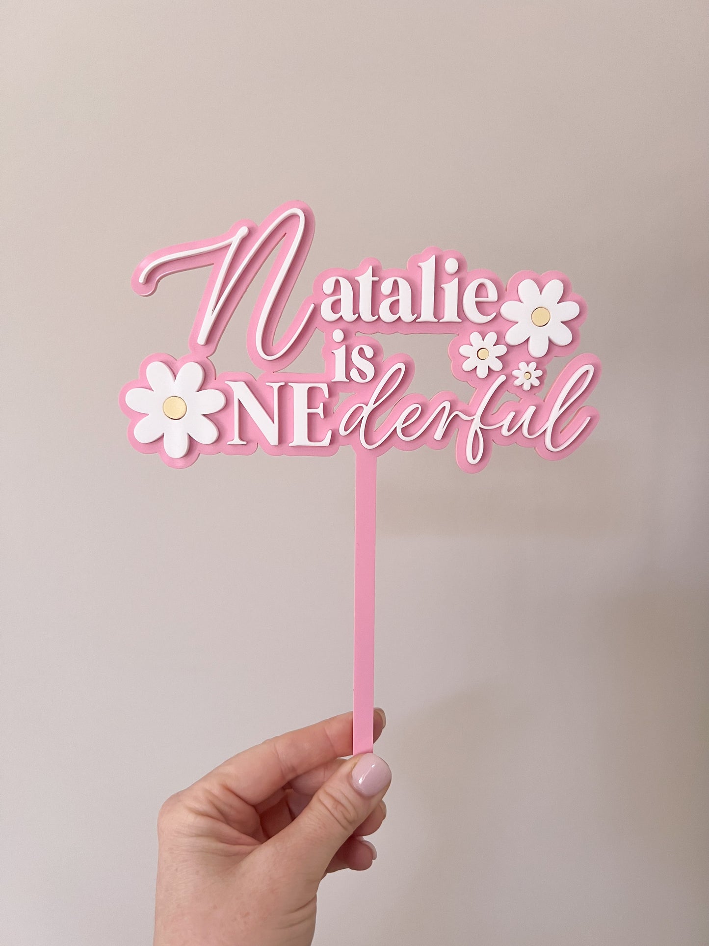 ONEderful Daisy Cake Topper - First Birthday - Floral Collection