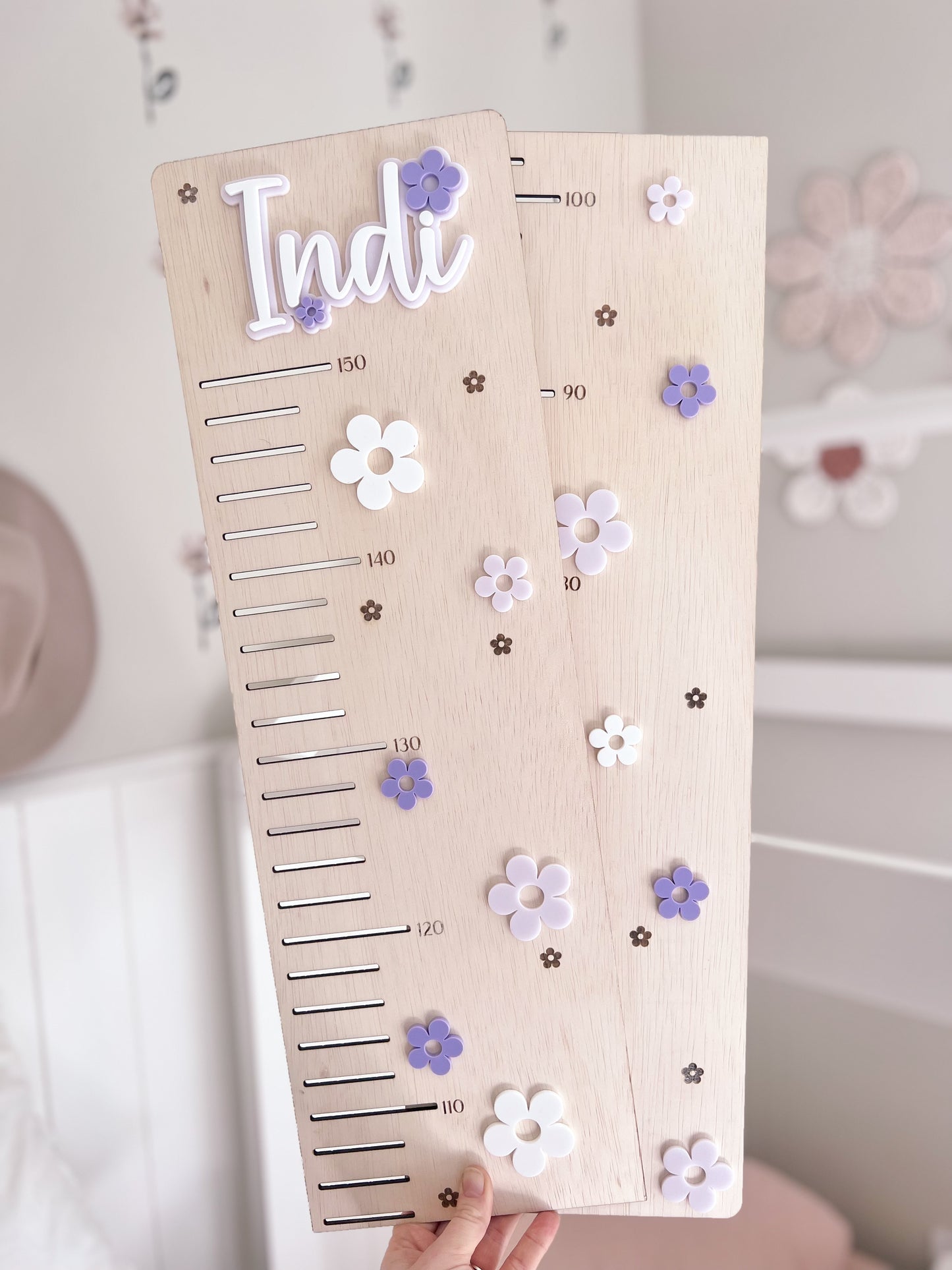 Wooden Height Chart - Daisy Collection