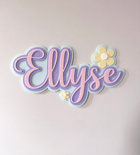 Load image into Gallery viewer, Daisy triple Layer Custom Acrylic Name
