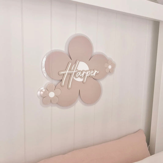 Name Plaque, Large Daisy - Floral Collection