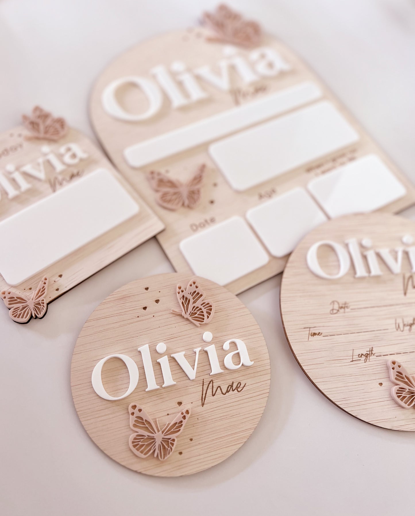 Baby Milestone Plaque - Butterfly Collection