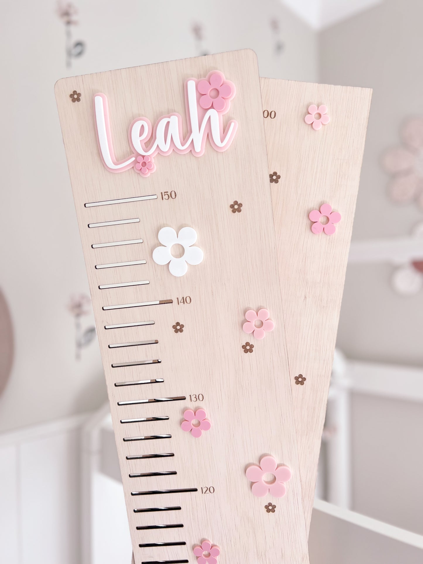 Wooden Height Chart - Daisy Collection