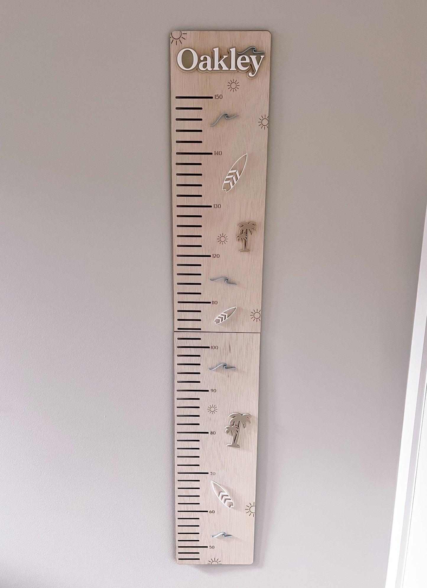 Wooden Height Chart - Surf and Sun Collection
