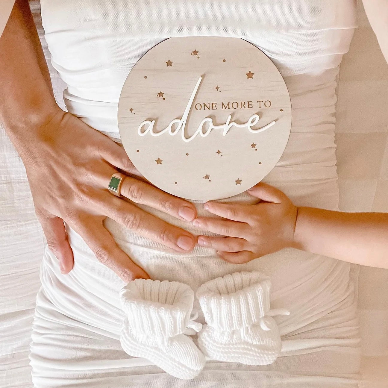 One More to Adore Announcement Plaque