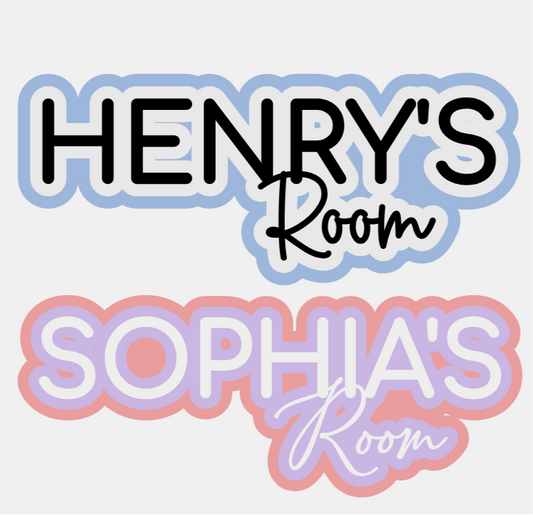 Bedroom Door Sign, Triple Layer