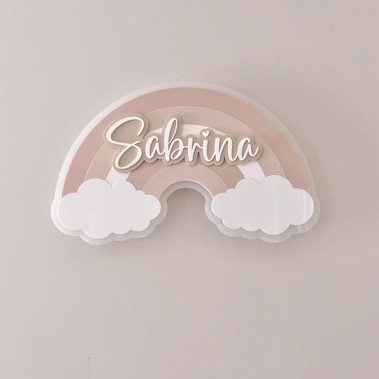 Name Plaque, Large Rainbow - Rainbow Collection