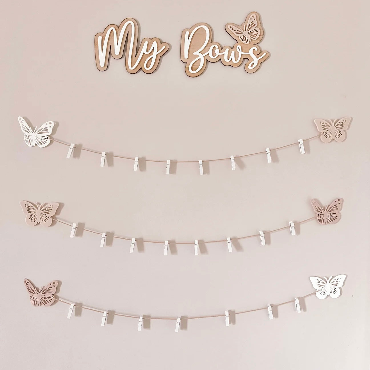 Bow Holder Butterfly -  Large