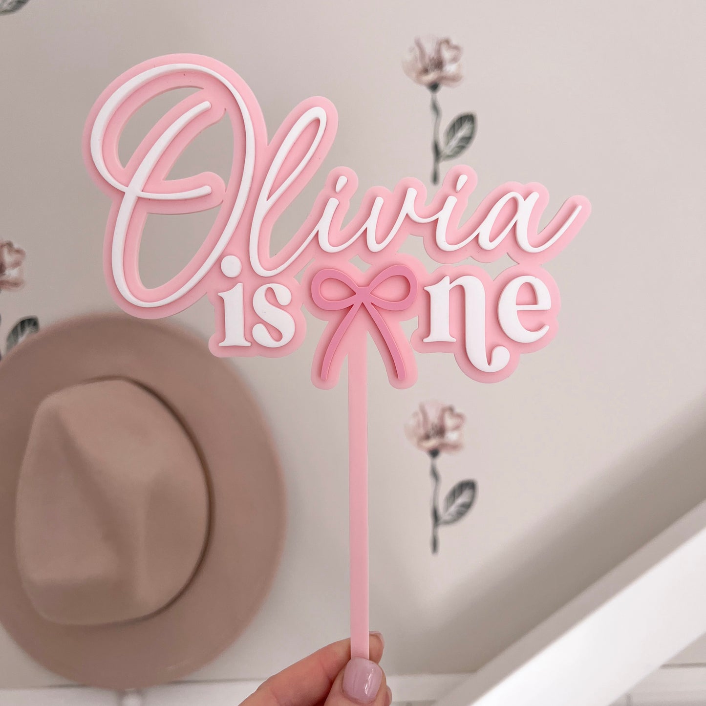 Cake Topper with Bow - Bow Collection