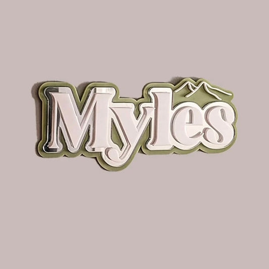 Name Plaque, Triple Layer - Mountain Collection