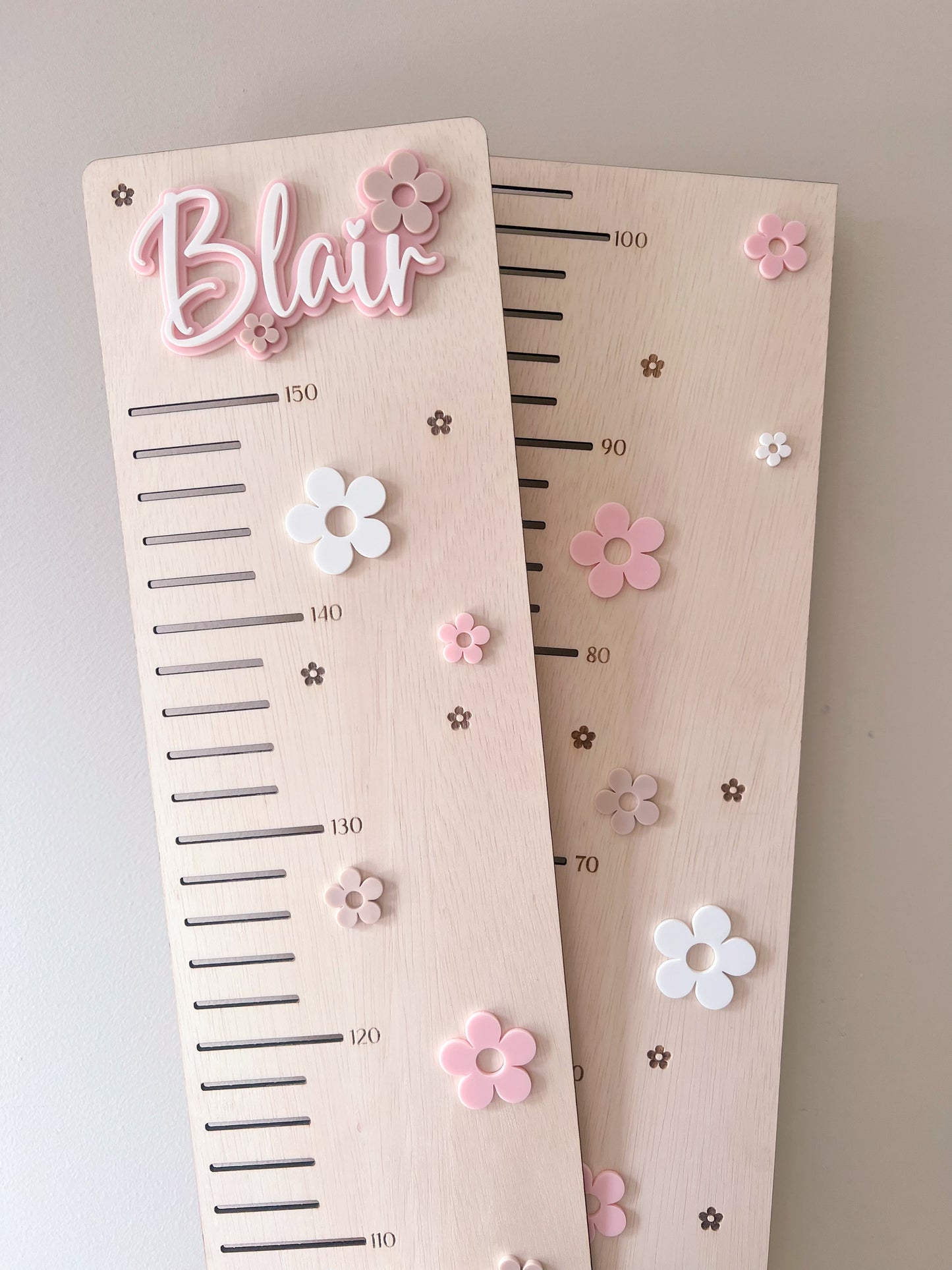 Wooden Height Chart - Daisy Collection