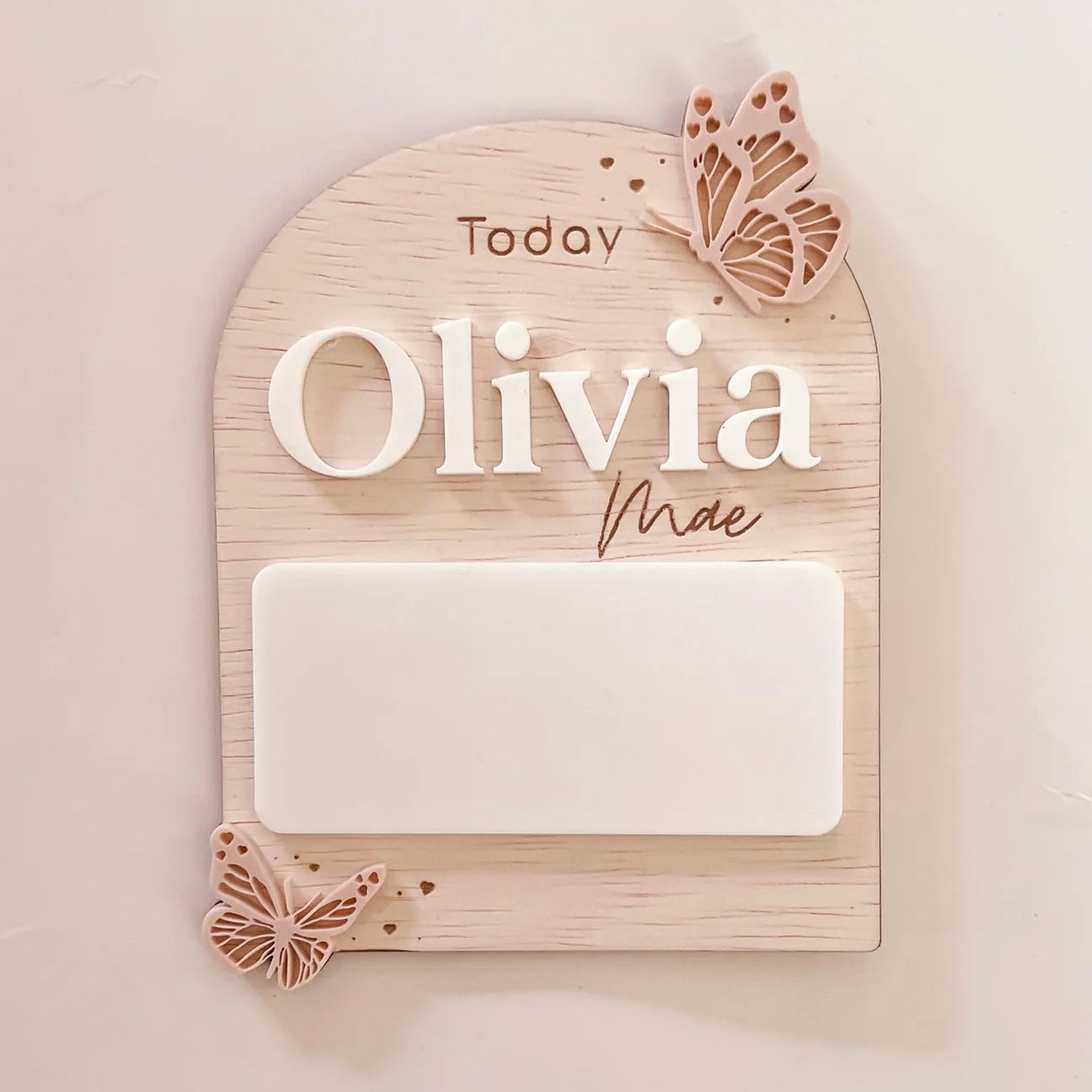 Baby Milestone Plaque - Butterfly Collection