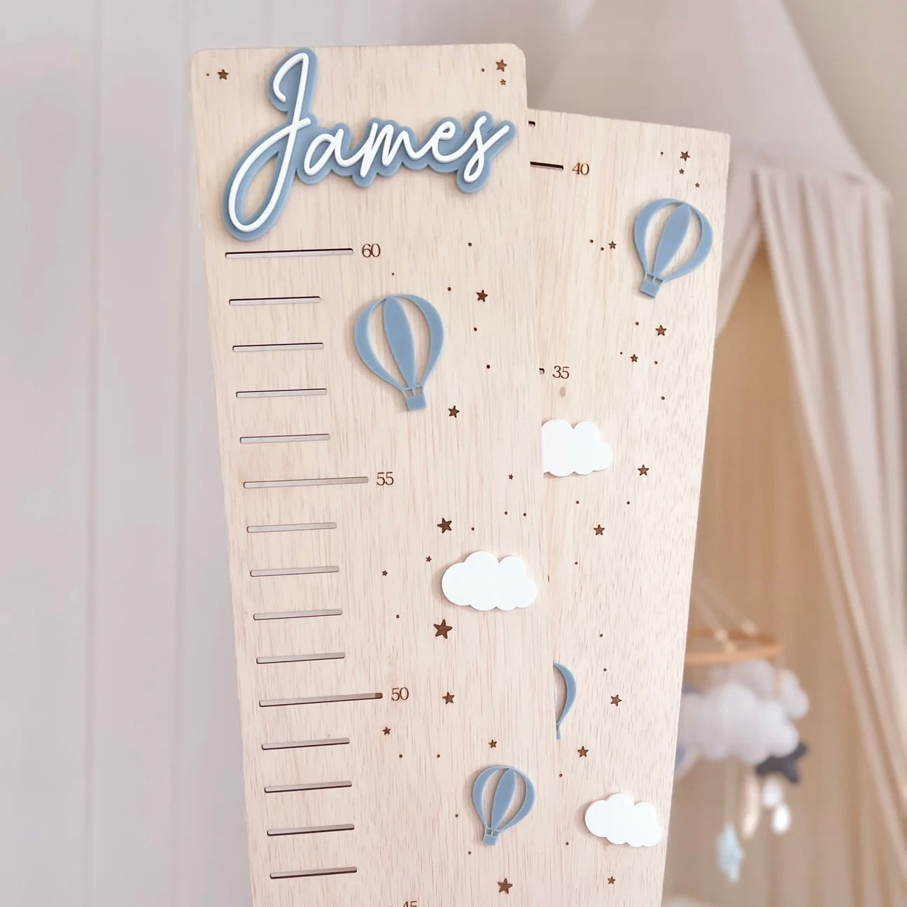 Wooden Height Chart - Hot Air Balloon Collection