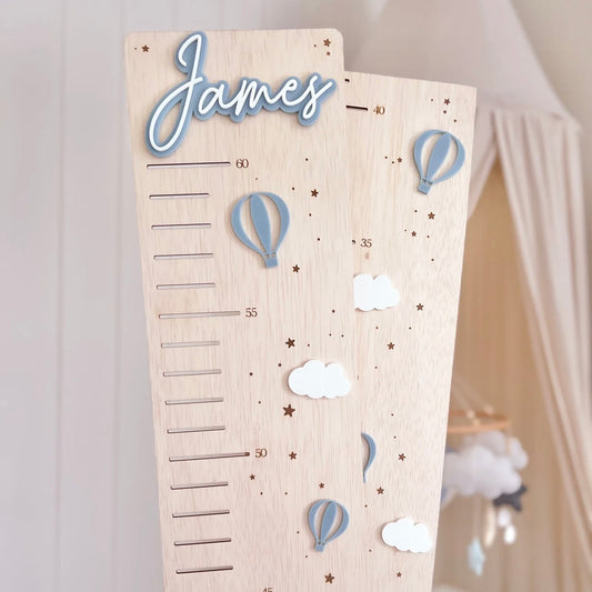 Wooden Height Chart - Hot Air Balloon Collection