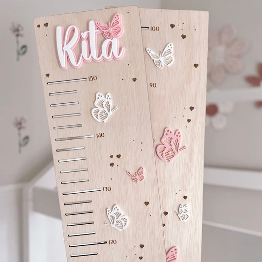 Wooden Height Chart - Butterfly Collection