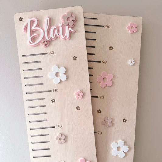 Wooden Height Chart - Daisy Collection