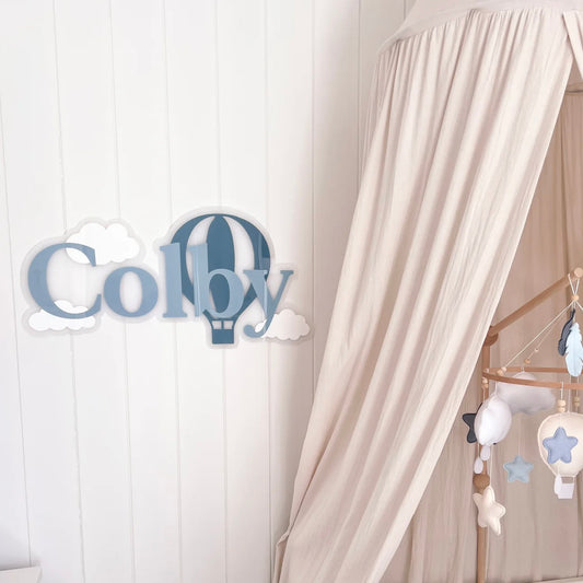 Name Plaque, Double Layer - Hot Air Balloon Collection