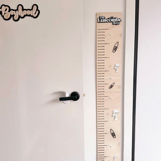 Wooden Height Chart - Surf and Sun Collection