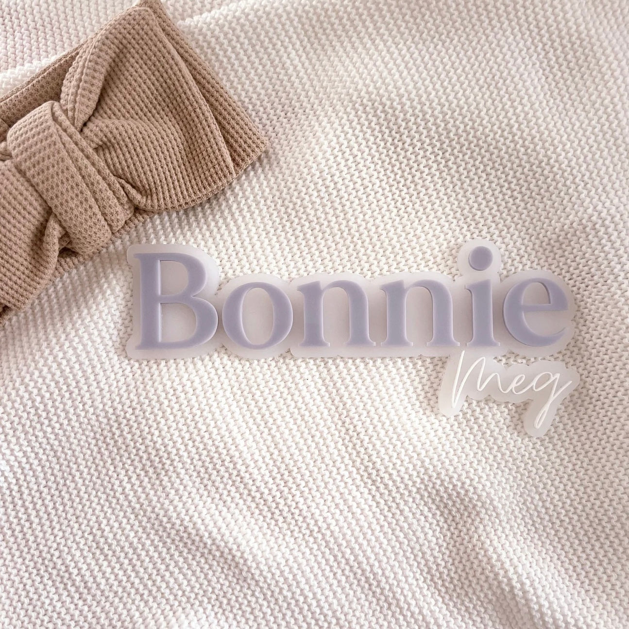 Name Plaque, Double Layer with Two Names