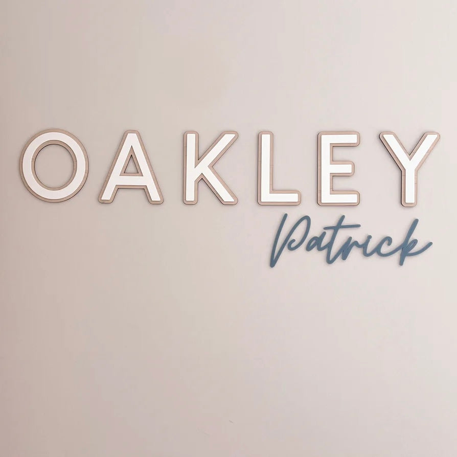 Wooden and Acrylic Name Sign - Large Letters