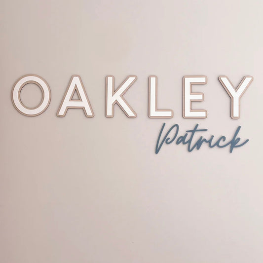 Wooden and Acrylic Name Sign - Large Letters