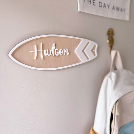 Name Plauqe, Surf Board - Surf and Sun Collection