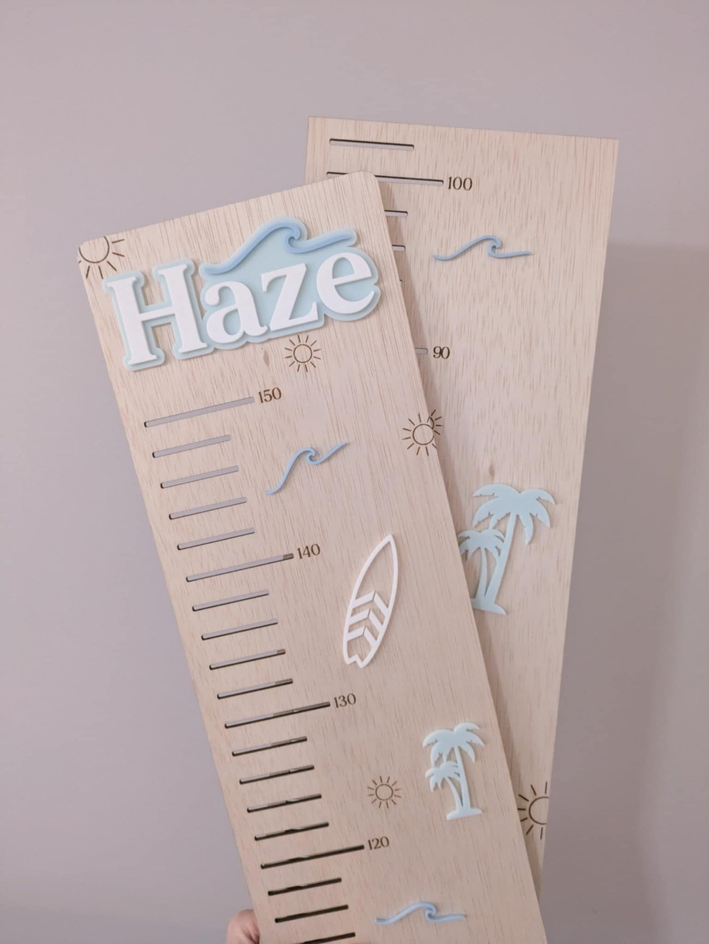 Wooden Height Chart - Surf and Sun Collection