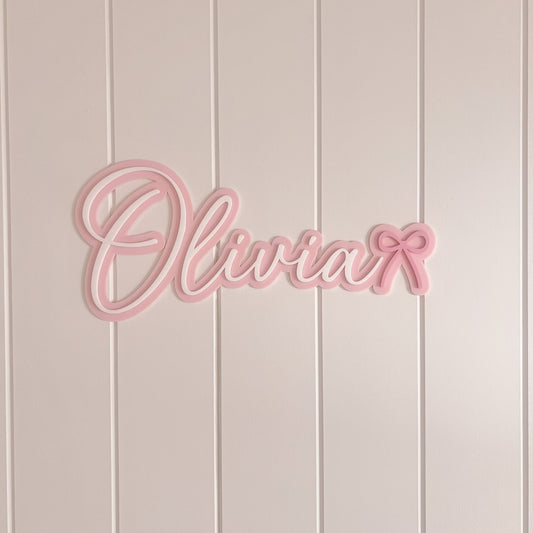 Name Plaque, Double Layer - Bow Collection