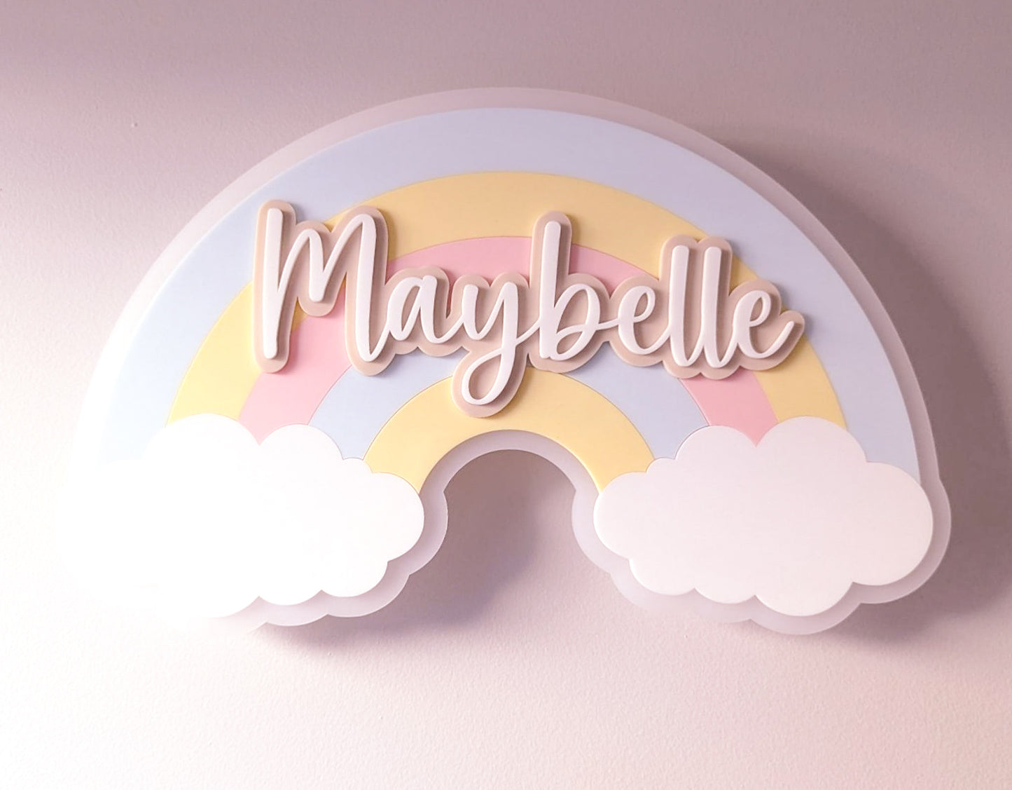 Name Plaque, Large Rainbow - Rainbow Collection