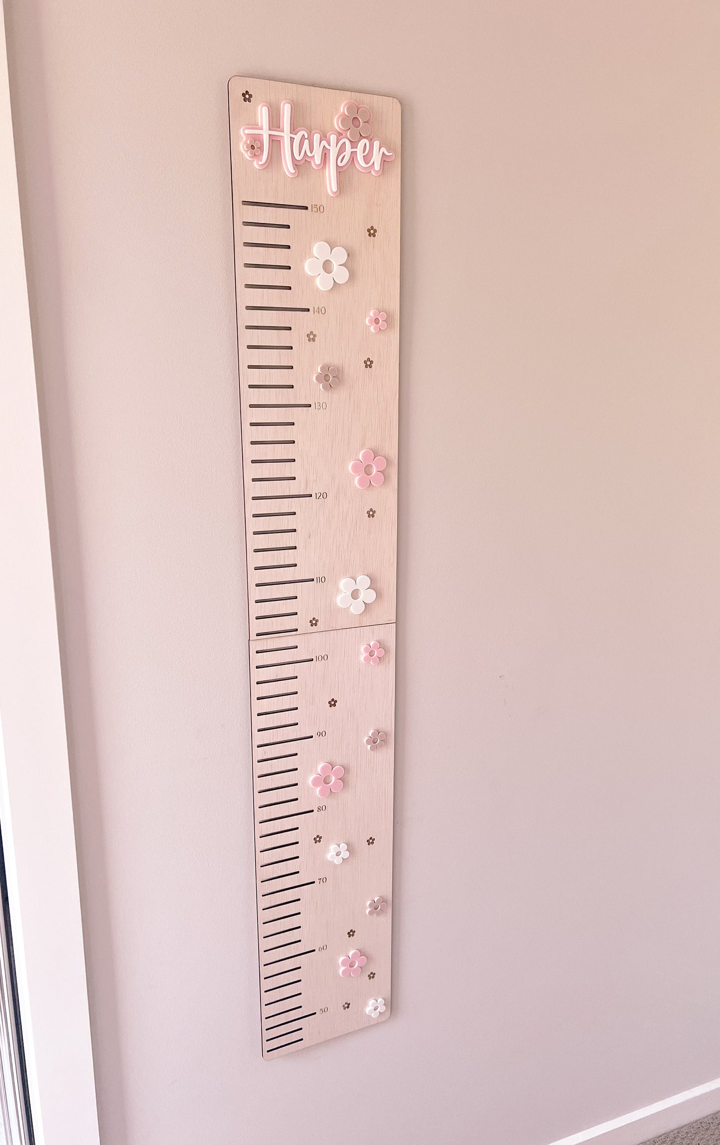 Wooden Height Chart - Daisy Collection