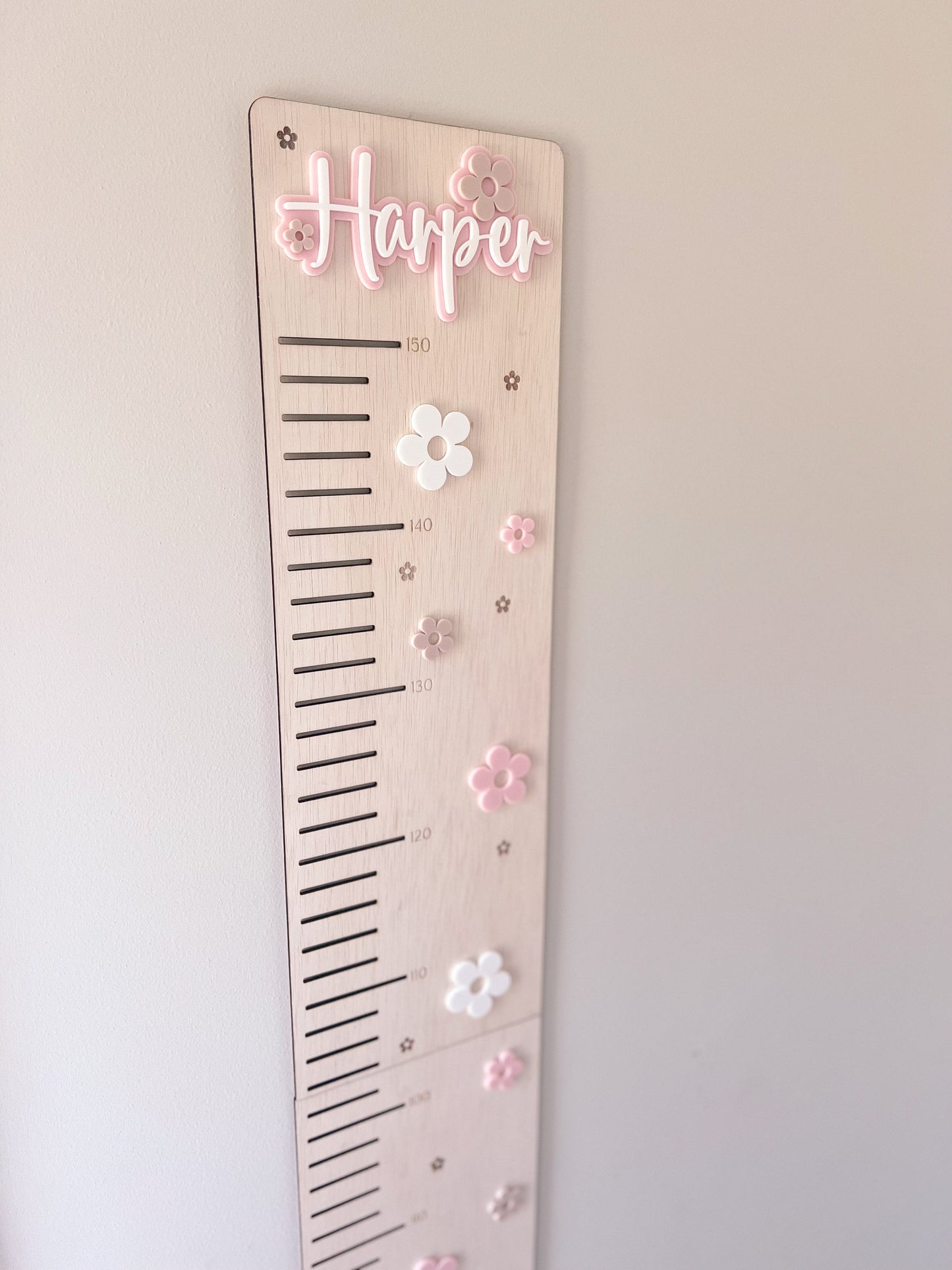 Wooden Height Chart - Daisy Collection